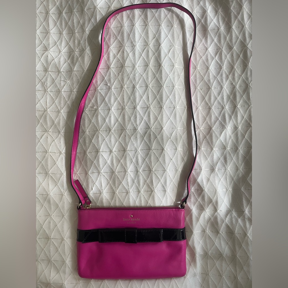 Kate Spade Crossbody Bow Bag, Pink & Black
